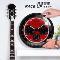 Reloj de Pared Creativo para Coche, Reloj de Metal para el Tablero, Relojes de Pared Modernos para Decoración del Hogar, Reloj de Pared Dorado Silencioso para Dormitorio, Cocina, Regalo de Cumpleaños D95