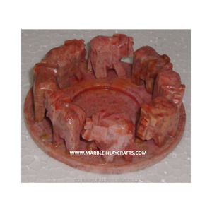 ที่วางเทียนหินสบู่สำหรับตกแต่งบ้านสไตล์อินเดีย - Product Image 1