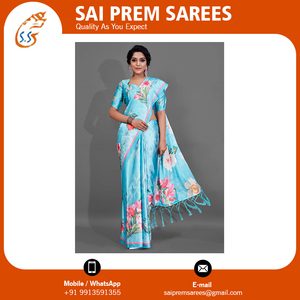 Hermosos saris japoneses último diseño de seda satinada para mujeres para ocasiones especiales Material de algodón indio directo del proveedor - Product Image 3