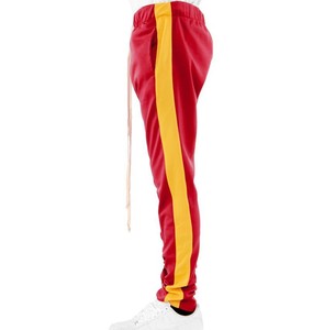 Men's 95% <b>Polyester</b> 5% Spandex Side Stripe <b>Jogger</b> Pants - Product Image 3