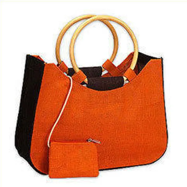 Indian Manufacturer of Ladies Fashionable Jute Bags Jute Canvas Cotton Women'S Ladies Tote Ecofriendly Stylish Handbag