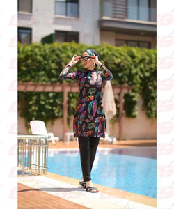 Maillot de bain long pour femmes, imprimé floral, style islamique, pour la baignade, vente en gros - Product Image 5