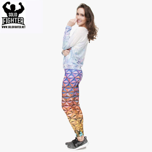 High Quality Solid Custom Printed Breathable Windproof Yoga Leggings for Women High Elastic Spandex/Nylon Fitness Wear Wholesale - Product Image 4