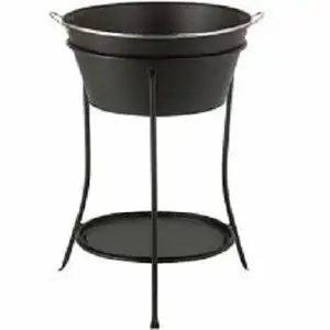 BLACK COLOR ROUND SHAPE PARTY TUB WITH STAND HOME & KITCHEN DECORATIVE GALVANIZED BEVERAGE PARTY TUB LOW PRICE BINE TUB