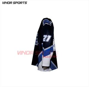 Camiseta de Hockey sobre hielo con sublimación, diseño personalizado, barata, 100 poliéster, bordado, Unisex, OEM, personalizado - Product Image 2