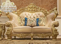 Stilvolles Teakholz-Sofa-Set mit Schnitzereien für das Wohnzimmer - Königlicher Stil, klassische Handwerkskunst, anpassbare Größe & Farbe, DST EXPORTS