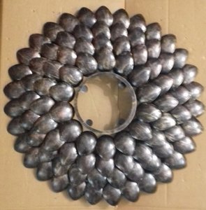 Golden Home Decor <b>Large</b> Beauty Brass Antique Leafs Shape Hanging Metal <b>Framed</b> Decorative Wall Mirror - Product Image 5