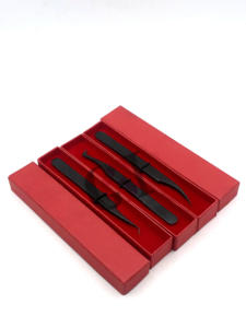 Volume de botte professionnel Plasma noir 45 degrés Fiber pointe Isolation Extension de cils pince à épiler Instrument de beauté en acier inoxydable - Product Image 5