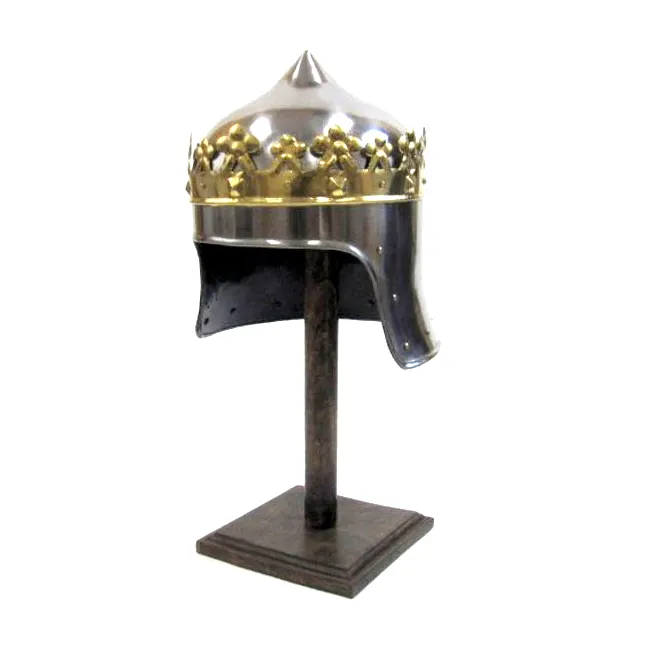 Massief Ijzer Robert De Bruce Middeleeuwse Armor Helm Met Messing Inlay Oude Oorlog/Warrior Armor Helm Voor Reënactment