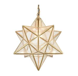 Lámpara colgante de estrella Morava, accesorio decorativo hecho a mano, de latón moderno, de cristal, de la mejor calidad - Product Image 1