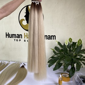 Mechones de pelo humano de alta calidad, cabello virgen, cutícula, Natural, liso, ombré, doble estiramiento, venta al por mayor - Product Image 4
