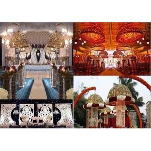 Parapluie décoratif en FRP, accessoires de décoration pour l'entrée de mariage, avec voie de mariage, vert eververtes, pièces - Product Image 1