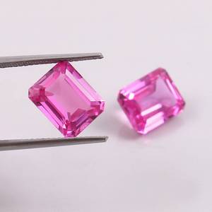 Colgante de piedras preciosas sueltas semipreciosas facetadas octagonales rosas de alta calidad, piedras preciosas de imitación naturales para la fabricación de joyas - Product Image 3