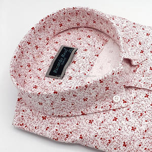 Camisas ajustadas con estampado de flores pequeñas para hombre, ropa con patrón de flores, hecha en Turquía - Product Image 3