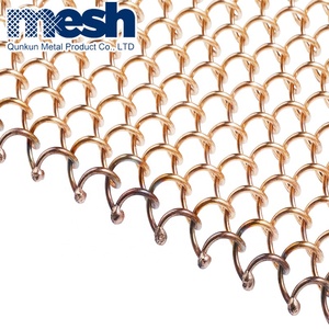 High Quality Architectural Metal Coil Drapery Curtain <strong>Mesh</strong> Panel Plain Weave Wall Design Woven Style - Product Image 6