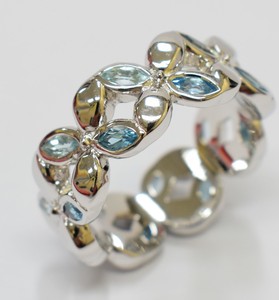 Anillo de Plata con Piedras Preciosas para Mujer, Diseño 2022, R-12529, Joyería de Alta Moda, Elegante y Moderno, Chapado en Plata, Regalo para Fiestas, Estilo Tailandés - Product Image 1