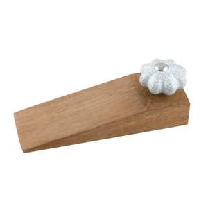 Handmade Slip Resistant Rust Free Wooden Crackle Grey Door Stopper Wedges - Product Image 1