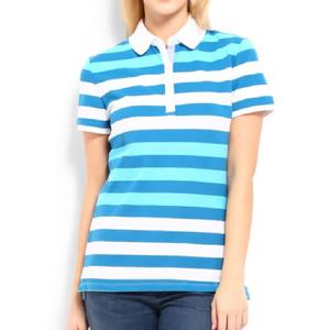 Haute qualité femmes court formel été pour Polo T-Shirt personnalisé 100% coton séchage rapide respirant rayé Design nouveau tricoté - Product Image 4