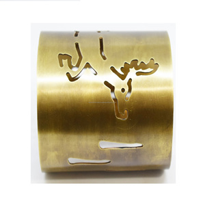 2025 Christmas African Gold Square Hammered Brass Gold Ancient Jewelry Armband Bracelets <b>Light</b> Weight Lock Bracelet - Product Image 6