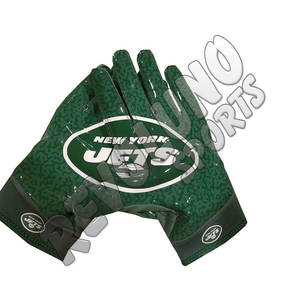 Gants de football américain Lineman Nom de l'équipe personnalisé Logo Design Sublimation Football américain Récepteur Gant Sticky Palm Wholesale - Product Image 4