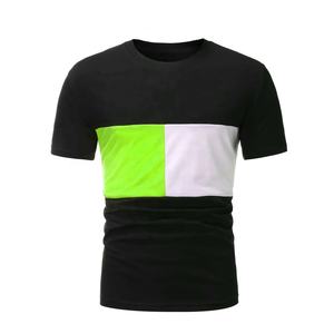 2025 vente en gros personnalisé couleur unie t-shirt hommes col rond t-shirts tricotés 100% coton grande taille col rond hommes t-shirts en vrac - Product Image 2