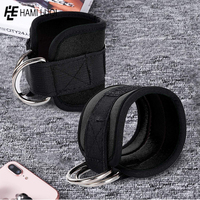 Sangles de cheville pour entraînement de force en salle de sport, fixation de câble pour machine à poulie, anneau en D pour levage de poids, nylon élastique haute résistance