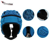 Casque rembourré en cuir souple et EVA pour jeunes et adultes, protection de la tête pour le football, le rugby, la lutte, les arts martiaux