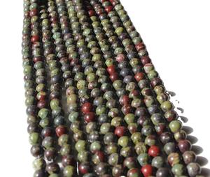 Cuentas Redondas de Heliotropo Verde Natural de 6-14 mm, 100 g, de Rudra Gems, Lisas y Pulimentadas, para Hacer Joyas - Product Image 1