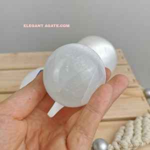 Bola de selenita de cristal para decoración del hogar, bola mágica de selenita de cristal para curación, Bola de piedras preciosas de alta calidad, venta al por mayor - Product Image 2