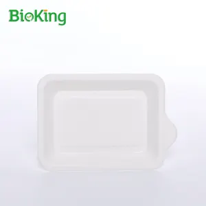 BioKing ตะกร้าใส่ซูชิแบบใช้แล้วทิ้ง,ที่ใส่พิซซ่าแบบใช้แล้วทิ้งทำจากพลาสติกมีส่วนที่มีฝาปิด