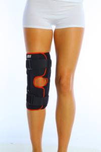 Rodillera con bisagras de neopreno frontal completamente abierta Armoline con bisagras de acero Certificado CE Médico - Product Image 3