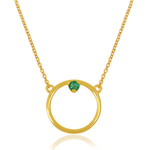 Fine gold plated <b>necklace</b> 925 sterling silver onyx <b>green</b> gemstone <b>pendant</b> <b>necklace</b> for women jewelry - Product Image 1