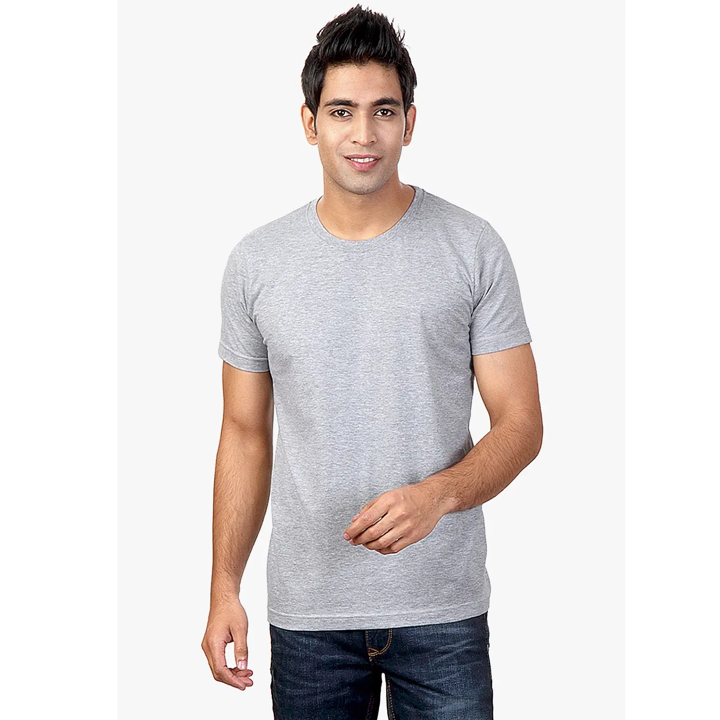 Herren Slim Fit Grau T-Shirts Großeinkauf OEM Kauf Plain Blank T-Shirt Modische Herren bekleidung Hersteller