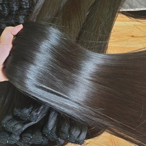 Extensiones de cabello humano ondulado para mujer, mechones de pelo virgen estilo camboyano, pelo liso y sin procesar, precio de fábrica, venta al por mayor - Product Image 1