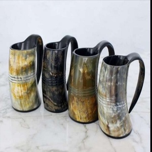 Tasse en corne naturelle de buffle viking et tasse en corne de bière - Product Image 4