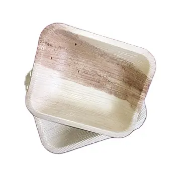 5*6 Inch Rectangle Export Quality Areca Palm Leaf Bowl Plates Dealers