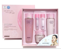 Ensemble de soins de la peau hydratant intense à l'effet floral 3W CLINIC Corée, soin du visage nourrissant à l'acide hyaluronique, exfoliant