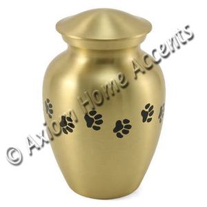 Urna de cremación de mascotas de latón fundido sólido, urna de Metal simple para cenizas de mascotas, acentos para el hogar Axiom - Product Image 2