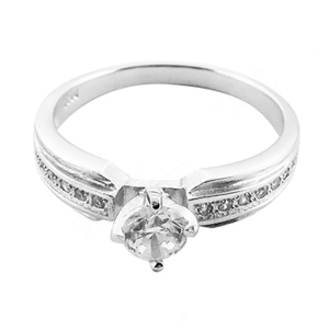 Anillo Ajustable de Plata de Ley 925 con Circonitas para Mujer, Marca Art Palace, Joyería Plateada, Excelente para Regalos y Fiestas - Product Image 1