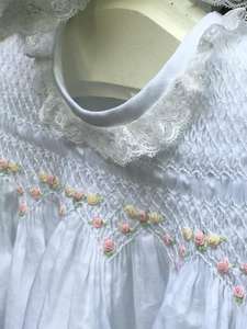 Cute Toddler <b>Girl</b> Smocked <b>Dress</b> Floral Pattern Soft Comfortable <b>Baby</b> <b>Dress</b> for Special Occasions Daily Wear - Product Image 6