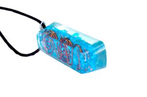 Elegante colgante de ágata azul estilo amor cristal EMF protección piedra semipreciosa tallada piedra preciosa artesanía Feng Shui piedra preciosa - Product Image 2