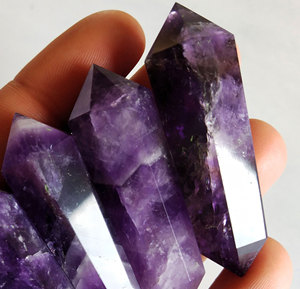 Natural Amethyst Quartz Double Point <b>Crystal</b> <b>Raw</b> Quartz Healing Stone Chakra Gemstone 925 Silver Ring Bulk Wholesale Supplier - Product Image 3