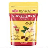 Pocas Ginger Drops Organic Ginger Candy Chewsグルテンフリーパック24個入り85グラム