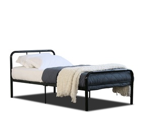 2026 Modern Design U-Bend <b>Headboard</b> Dormitory <b>Single</b> Metal Bed Frame MWF Brand at Cheap Price - Product Image 1