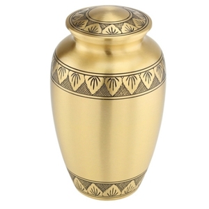 Stylish Handmade brass cremation urns round shaped printed memorial urns Metal Brass Urn <b>For</b> <b>Ashes</b> Cremation <b>Keepsake</b> - Product Image 1