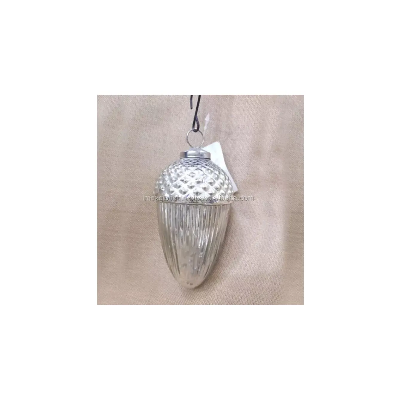 SILVER PLATED CHRISTMAS HANGING GLASS ORNAMENT CHRISTMAS DECORATION HIGH QUALITY AND BEST MANUFACTURING IN WHOLE SALE PRICE