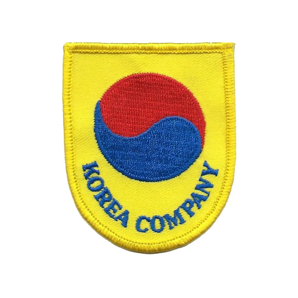 Ejército de cadete de la fuerza reloj negro batallón <span class=keywords><strong>Corea</strong></span> Coy escudo amarillo bordado Cadete de formación o de la escuela