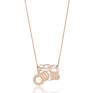 Collier pour caméra en argent Sterling naturel, pendentif en forme de caméra, découpé au Laser, vente en gros, en argent Sterling artisanal - Product Image 3