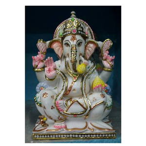 Hermosa estatua de Ganesha hecha a mano, mármol - Product Image 1