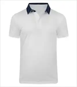 100% хлопковая Спортивная футболка для гольфа оптом, новая мужская рубашка поло с коротким рукавом и вышивкой на заказ, белая